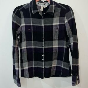 Element flannel shirt with unique buttons 100% organic cotton